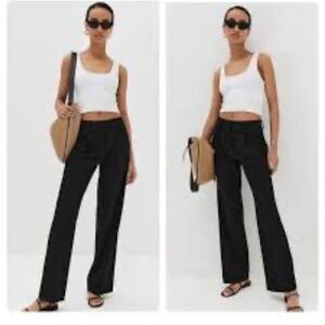 Reformation Black Alex Pants 4P NWT